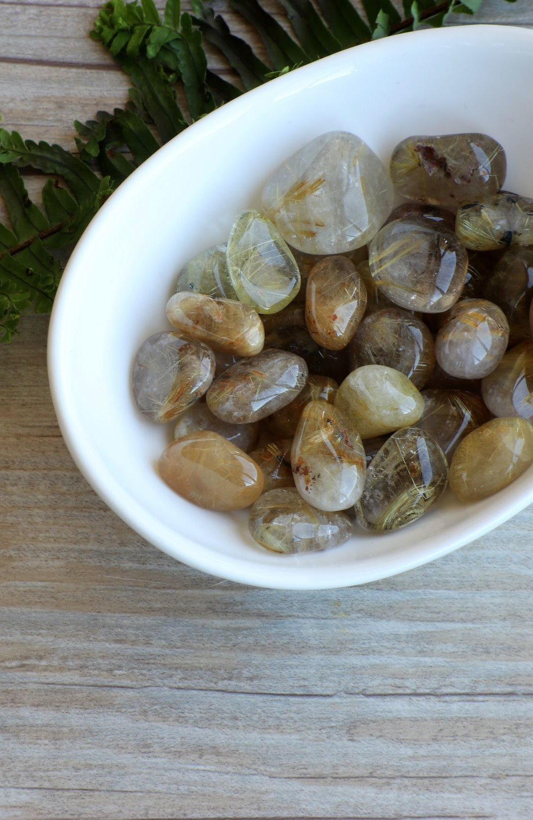 Rutilated Quartz Tumbled Stone